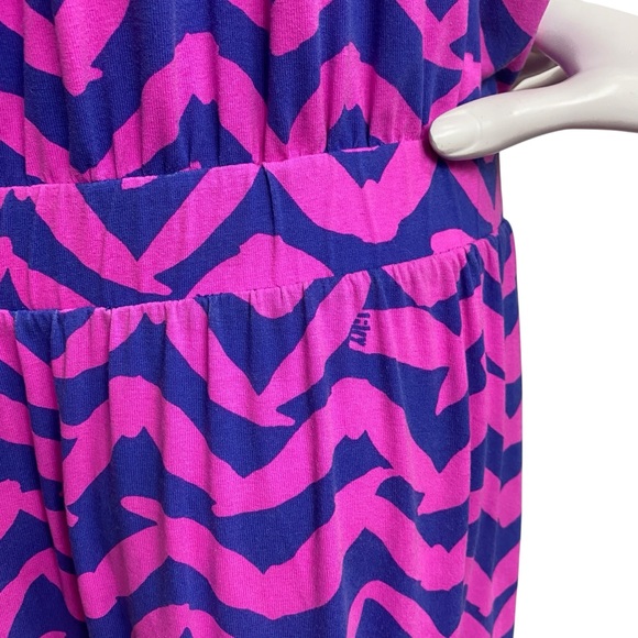 Lilly Pulitzer Maxi Dress Women’s XL Pink Blue Long Sleeve - Picture 7 of 10